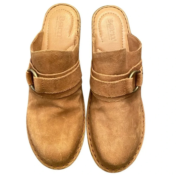 Born Women's Nola Suede Leather Platform Clogs - Picture 6 of 11